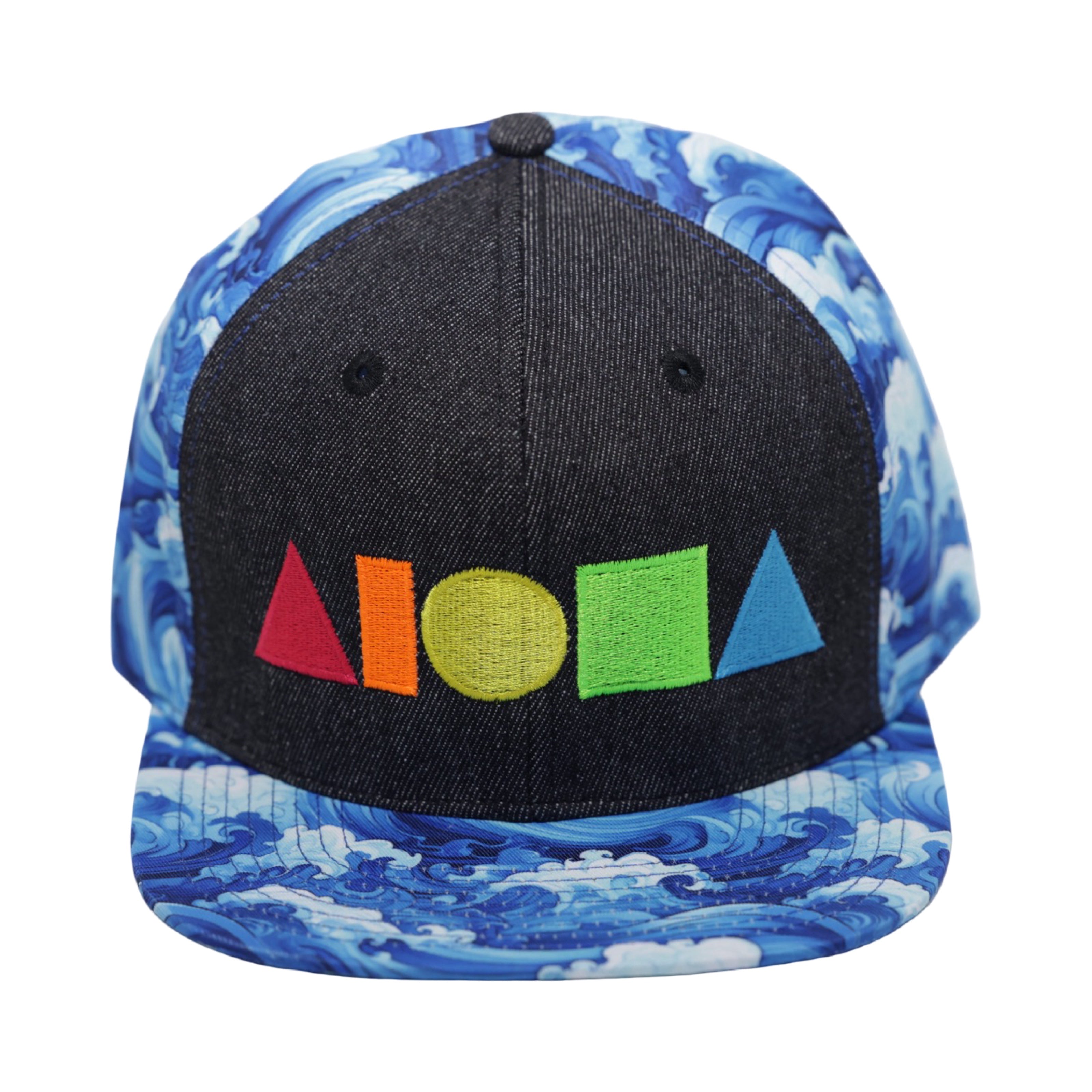 RAINBOW Blue Waves Adult Snapback