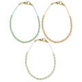 Soft Sophistication Gold & Pastel Bead Anklet