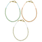 Soft Sophistication Gold & Pastel Bead Anklet