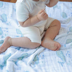 WHALE AND FRIENDS Muslin Keiki Swaddle
