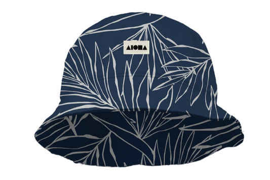 GOLDIE Navy Leaves Bucket Hat