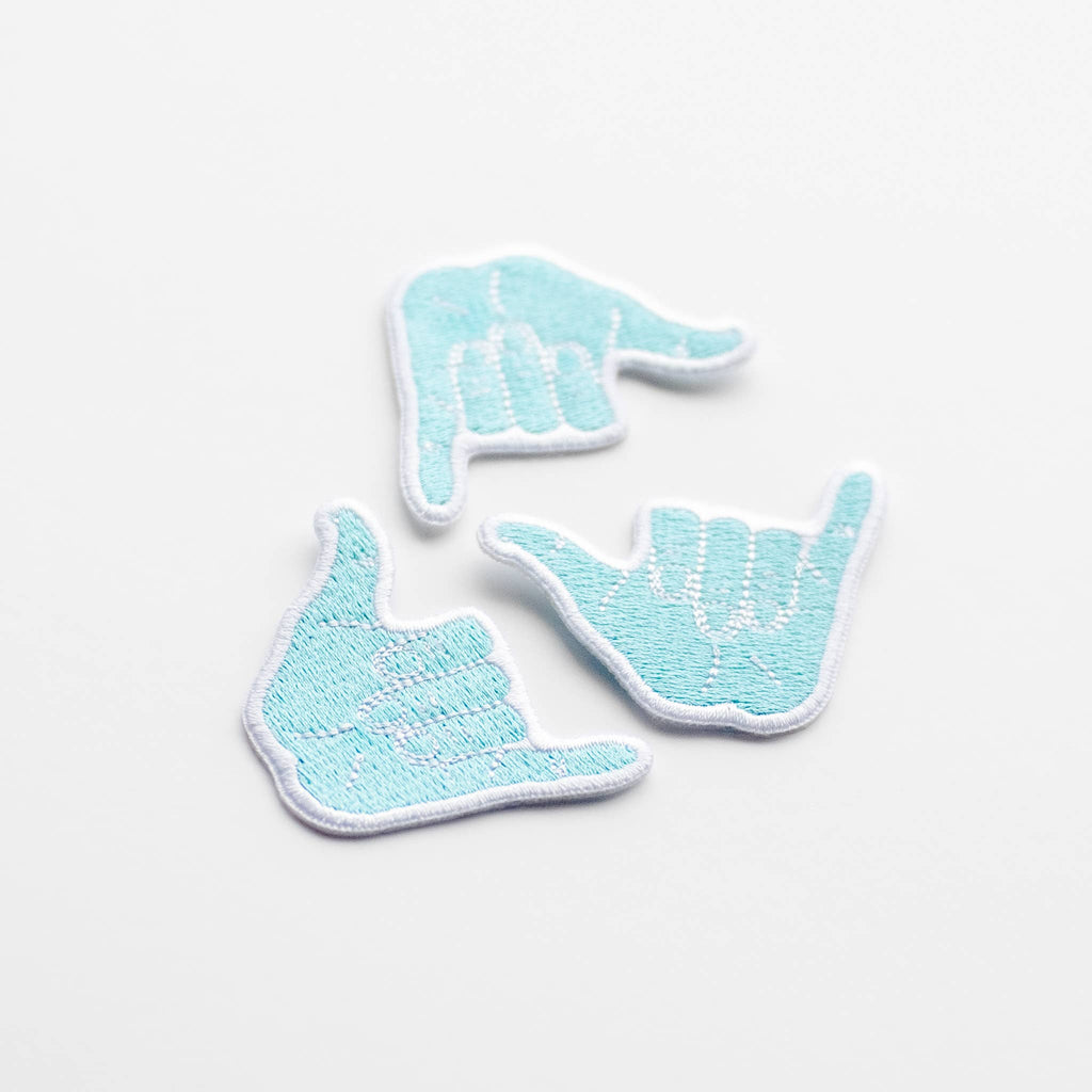 HANG LOOSE SHAKA Decorative Iron On Embroidered Patch | Union Made