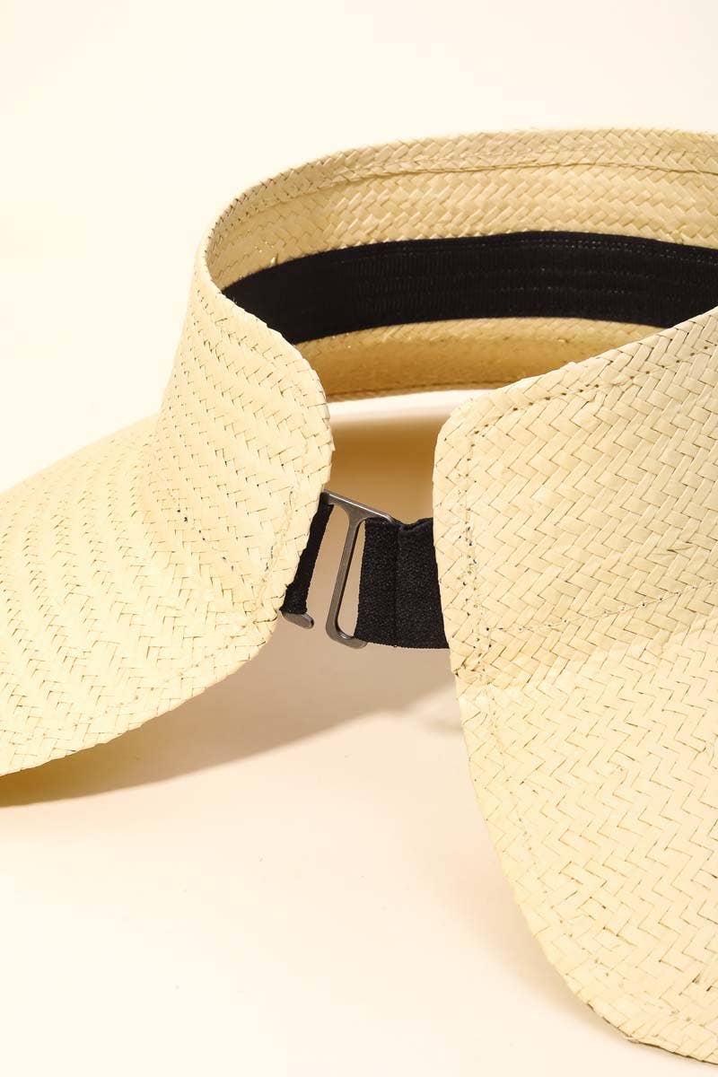 SANDY Woven Straw Visor Sun Hat