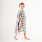 GREY STRIPE Kids Surf Poncho