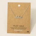 ALOHA Charm Pendant Plated Necklace
