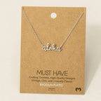 ALOHA Charm Pendant Plated Necklace