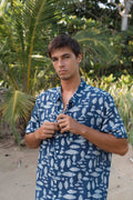 INDIGO CATCH Short Sleeve Button Down Aloha Shirt | Organic Cotton