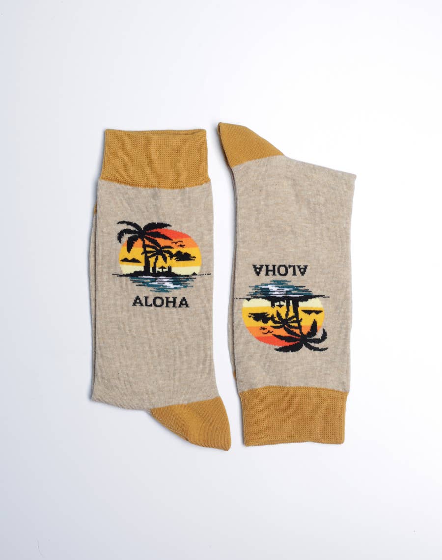 ALOHA ISLAND Men's Crew Socks