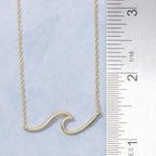 NALU Wave Pendant Gold Necklace
