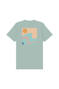 RETRO FLOW Dusty Blue Unisex Tee