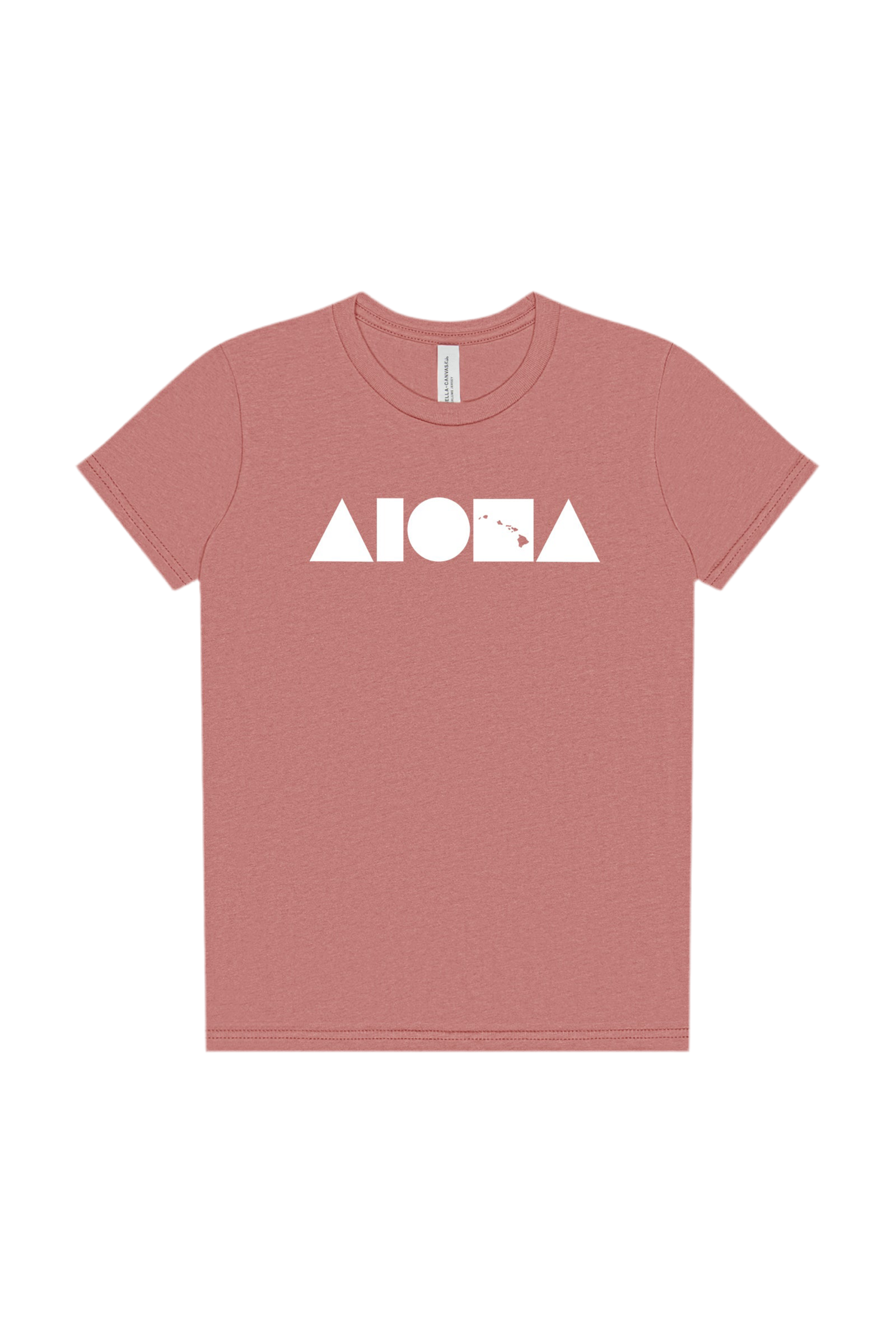ISLAND SHAPES Heather Mauve Youth Tee