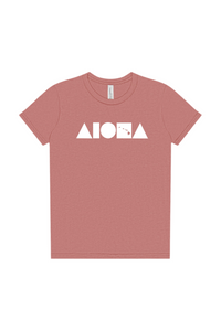 ISLAND SHAPES Heather Mauve Youth Tee