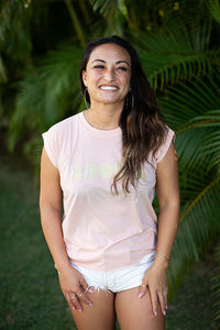 PEACH ALOHA SHAPES Flowy Muscle Tee Wholesale