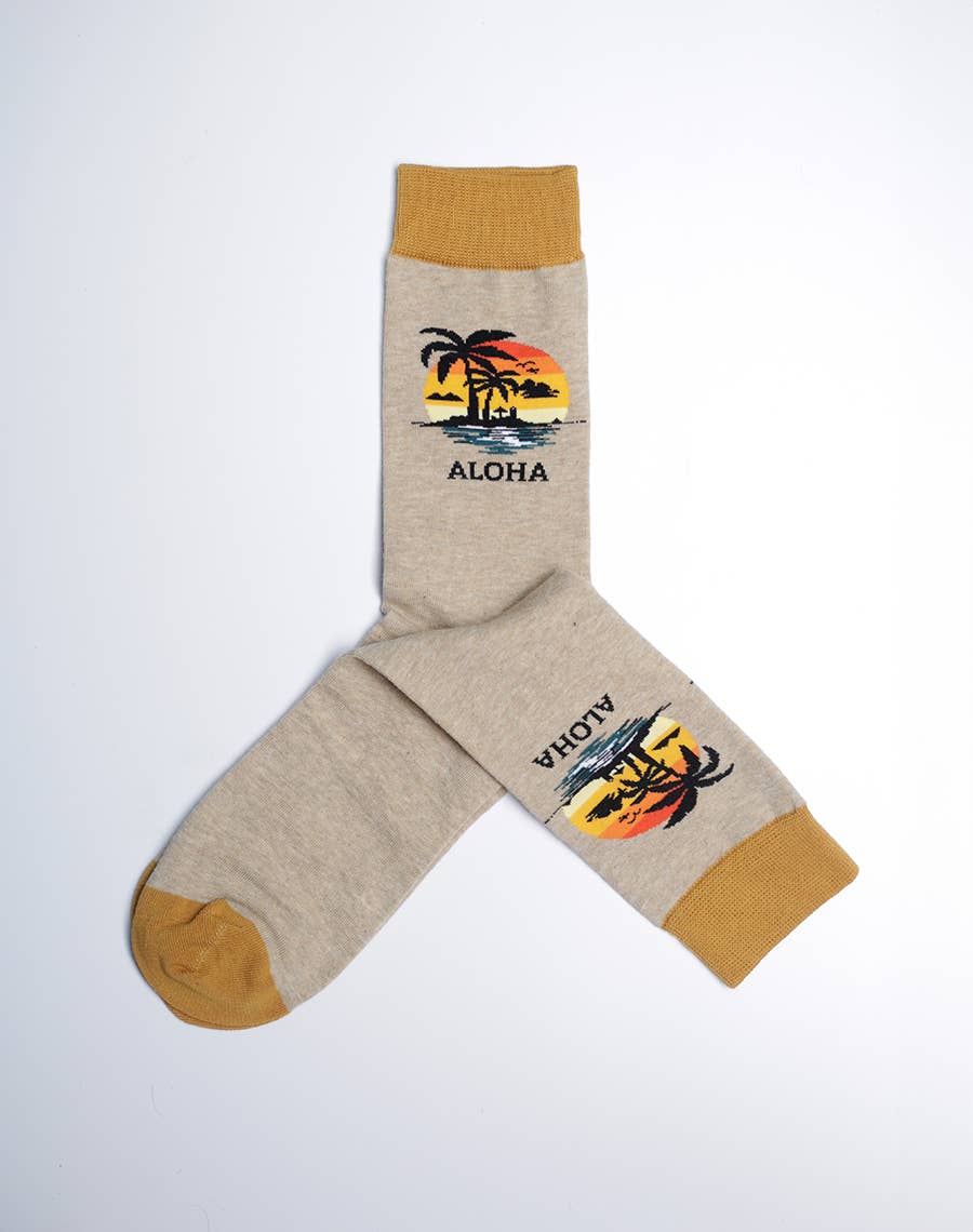 ALOHA ISLAND Men's Crew Socks