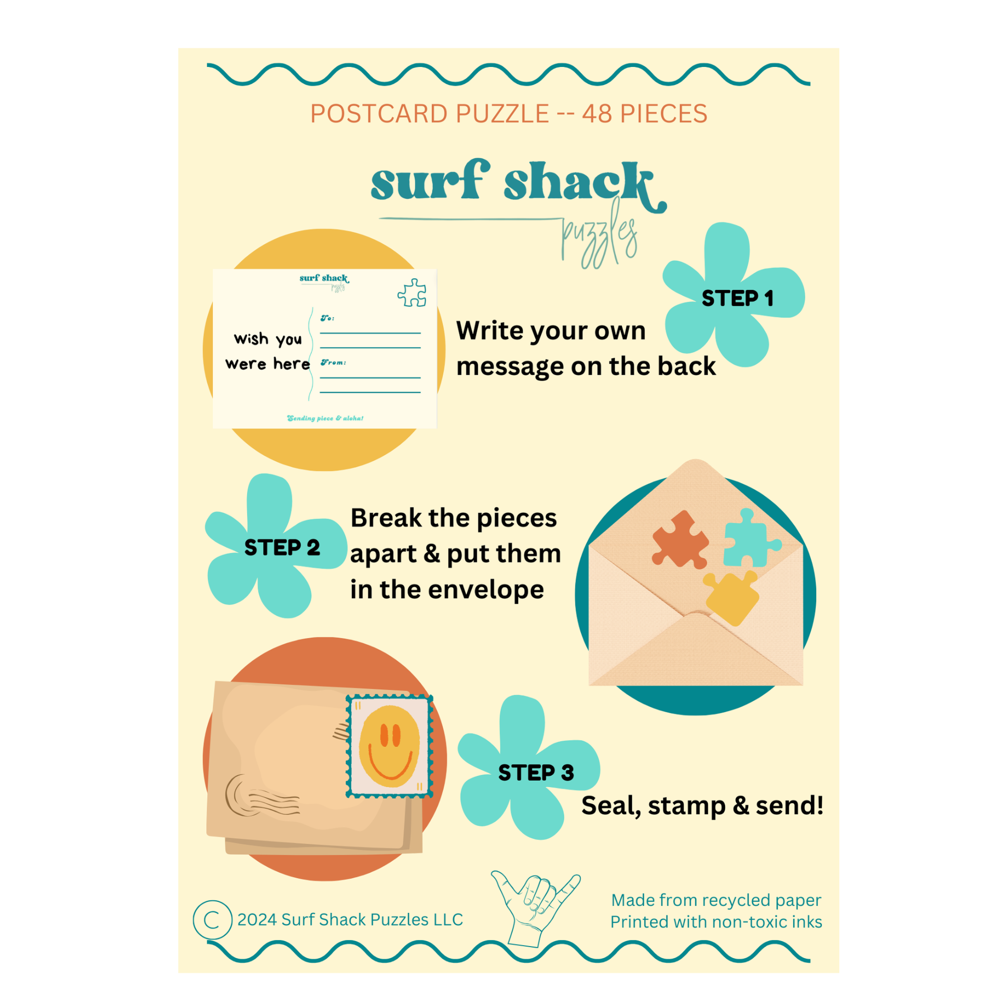 WISH YOU WERE HERE Postcard Puzzle