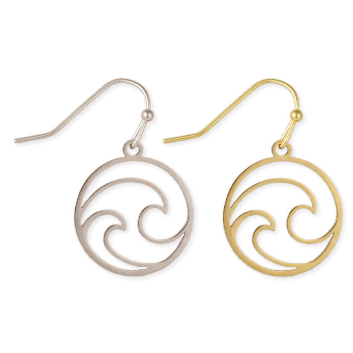 Ocean Waves Round Cutout Earrings