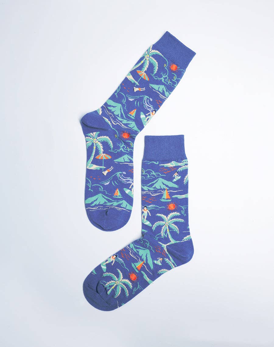 BEACH DAY Men's Crew Socks