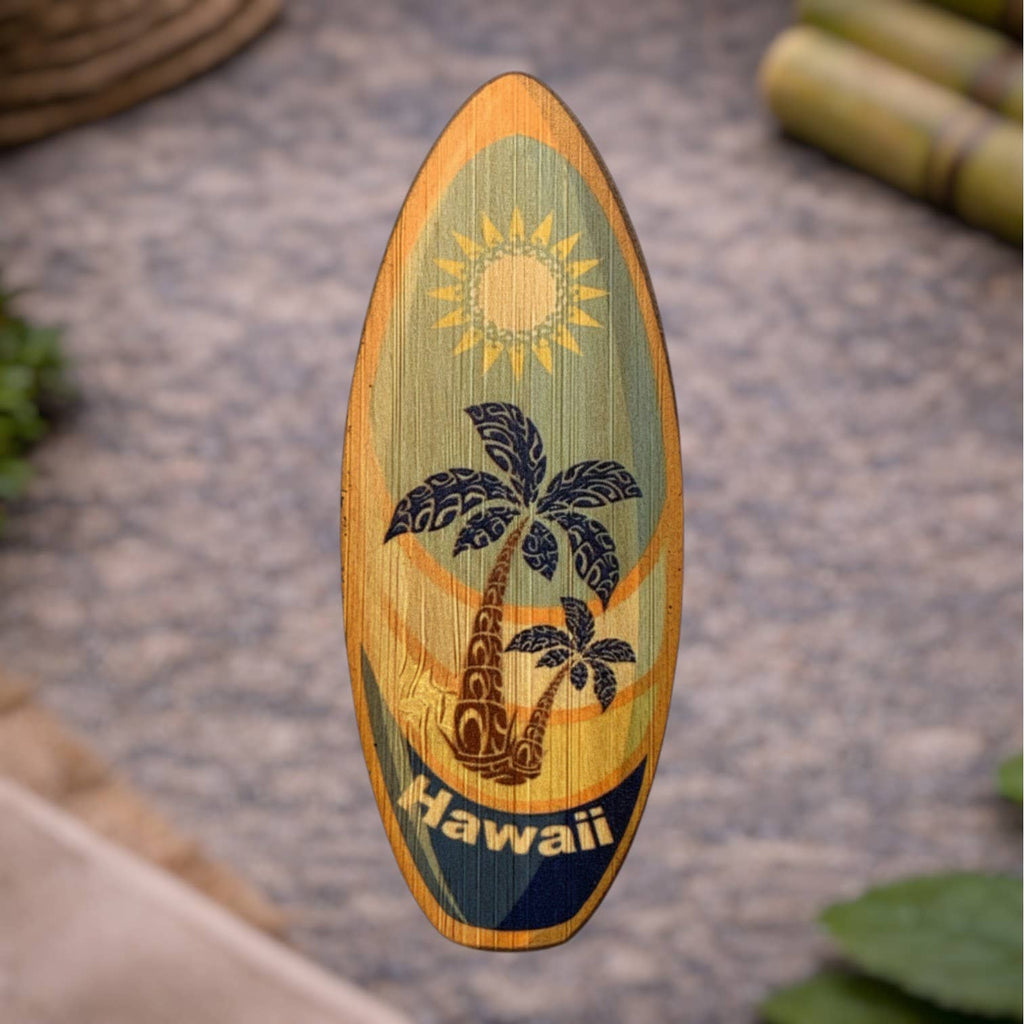 Bamboo Hawaii Surfboard Sticker
