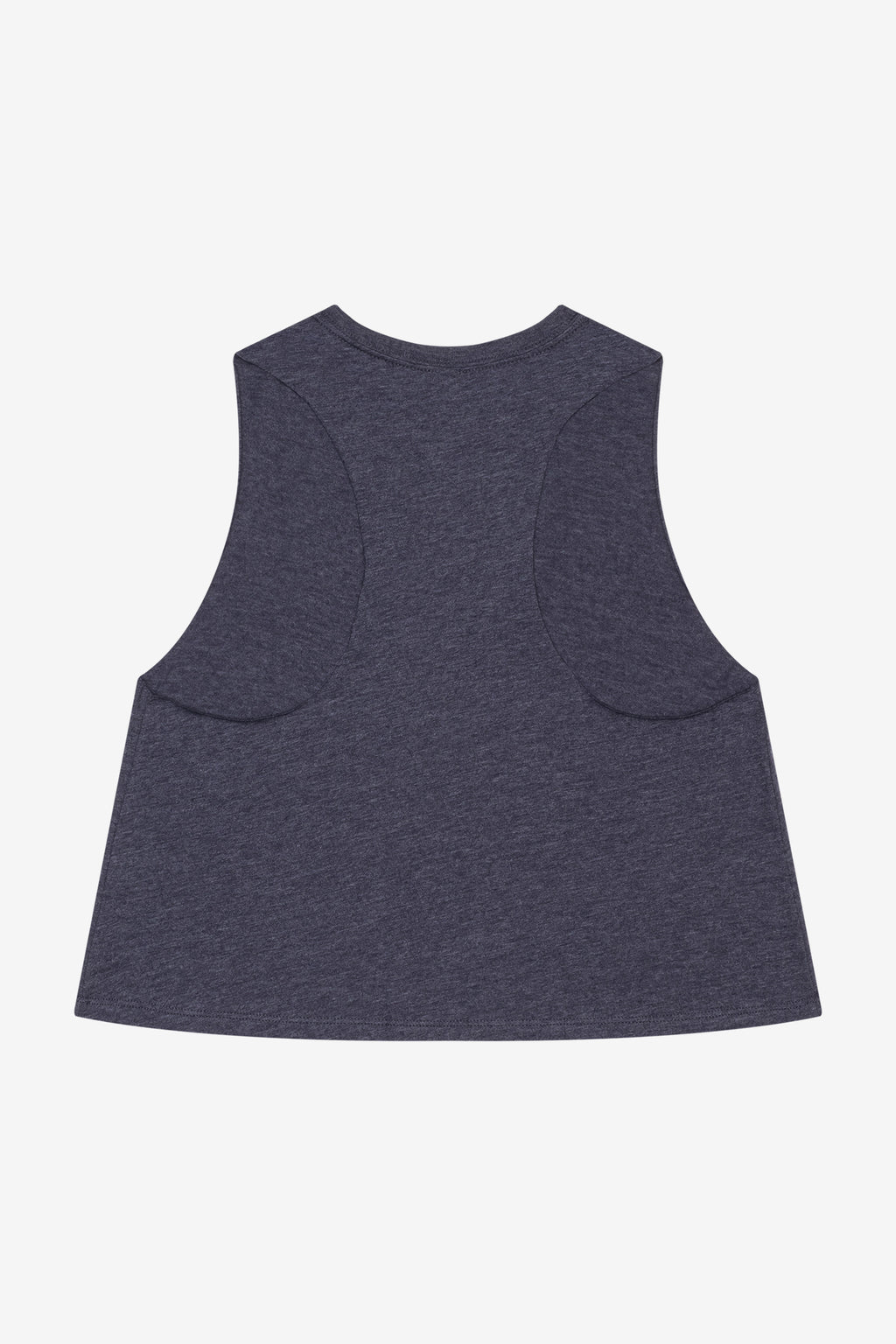 ISLAND SHAPES Heather Navy Racerback Cropped Tank