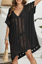 MIDNIGHT Black Knit Beach Cover Up
