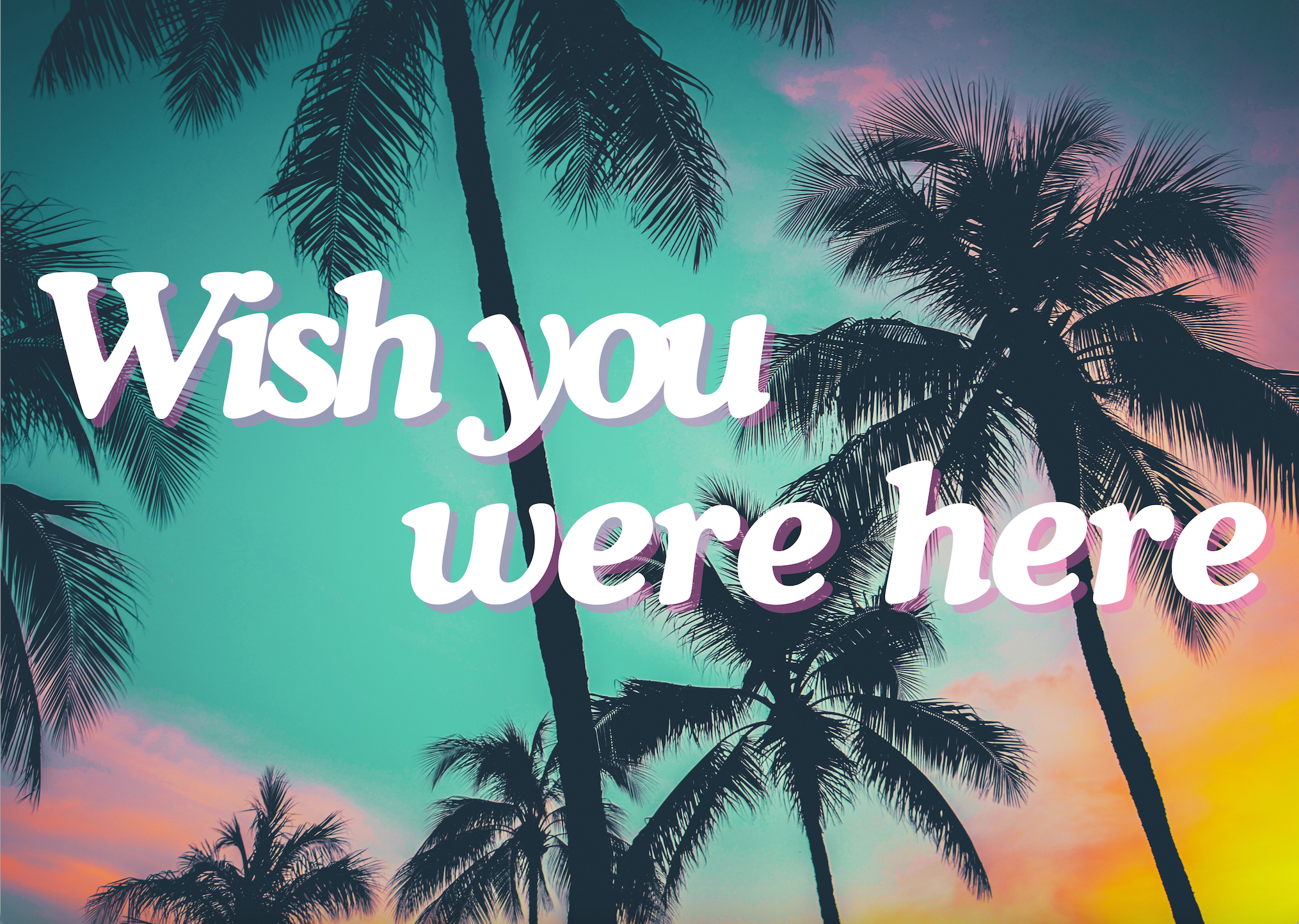 WISH YOU WERE HERE Postcard Puzzle