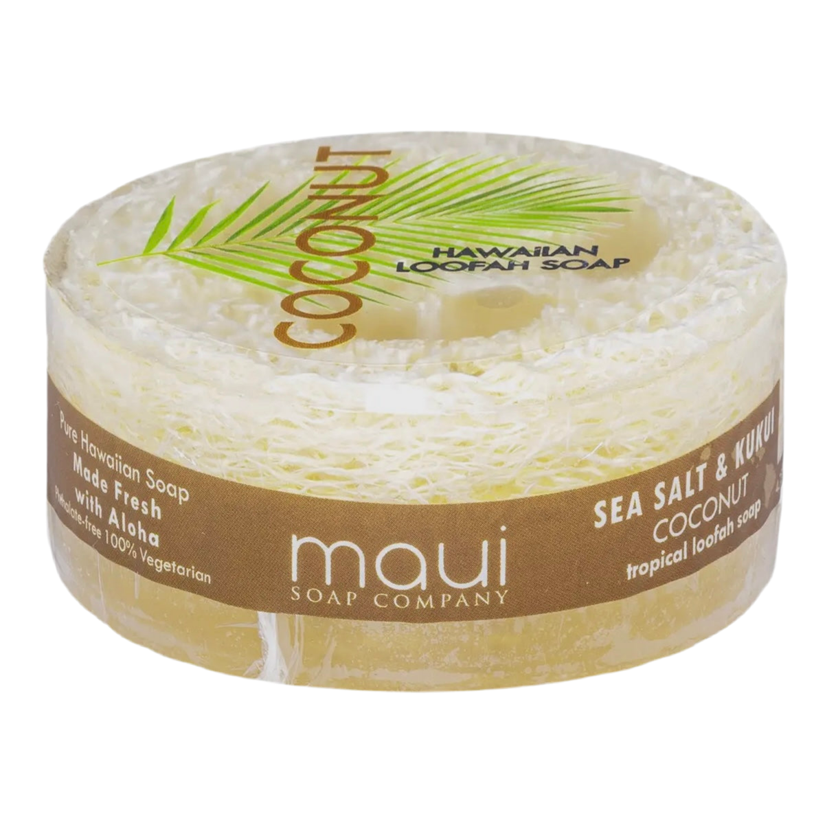 COCONUT Sea Salt & Kukui Exfoliating Loofah Soap