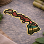 HAWAIIAN ISLANDS Bamboo Sticker