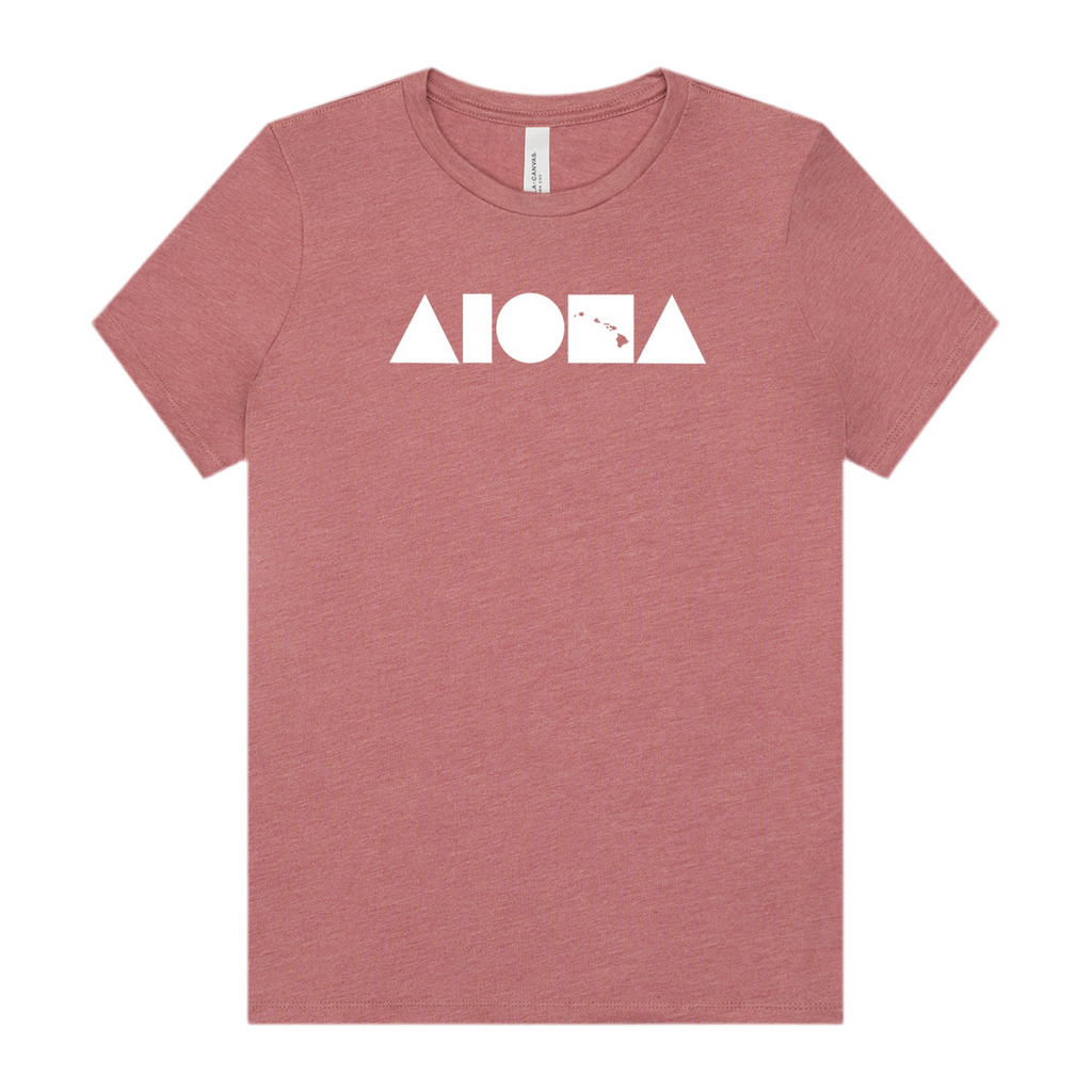 ISLAND SHAPES Heather Mauve Womens Tee