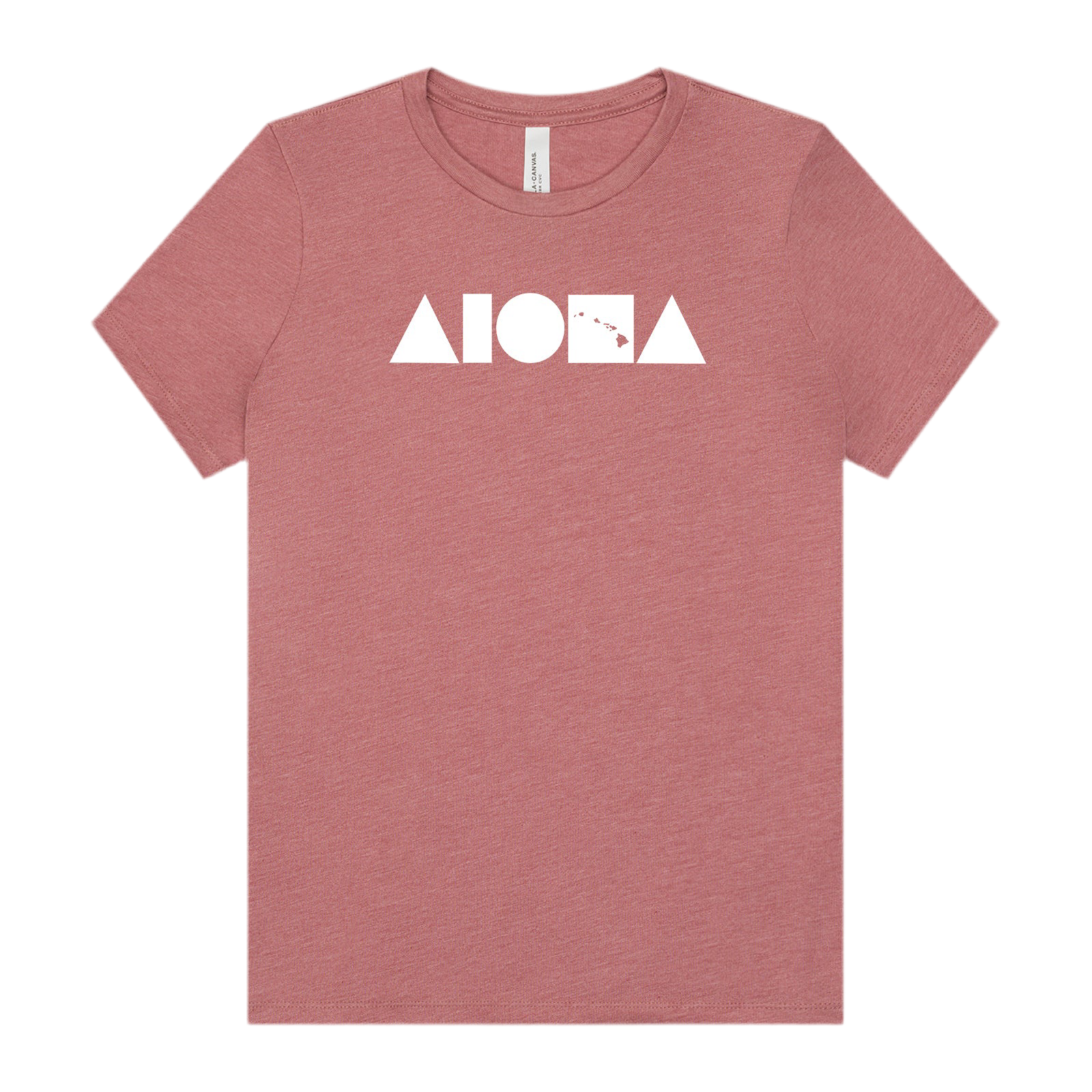 ISLAND SHAPES Heather Mauve Womens Tee