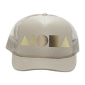 ALOHA SHAPES Tan Gold Youth Trucker