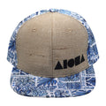 Coastal Vibes Aloha Shapes Adult Flat Brim Snapback