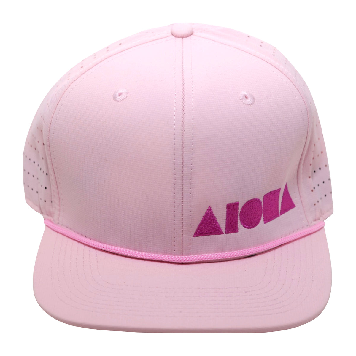PRETTY IN PINK Water Resistant Aloha Shapes Adult Flat Brim Snapback