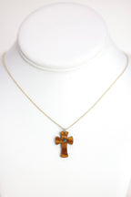 KE AKUA PŪ Koa Wood/Abalone Gold 18” Necklace