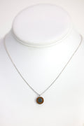 KOA Wood Liliʻi Abalone Circle Silver 16” Necklace
