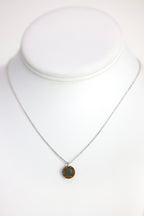 LILI'I Koa Wood/Abalone Silver 16” Necklace