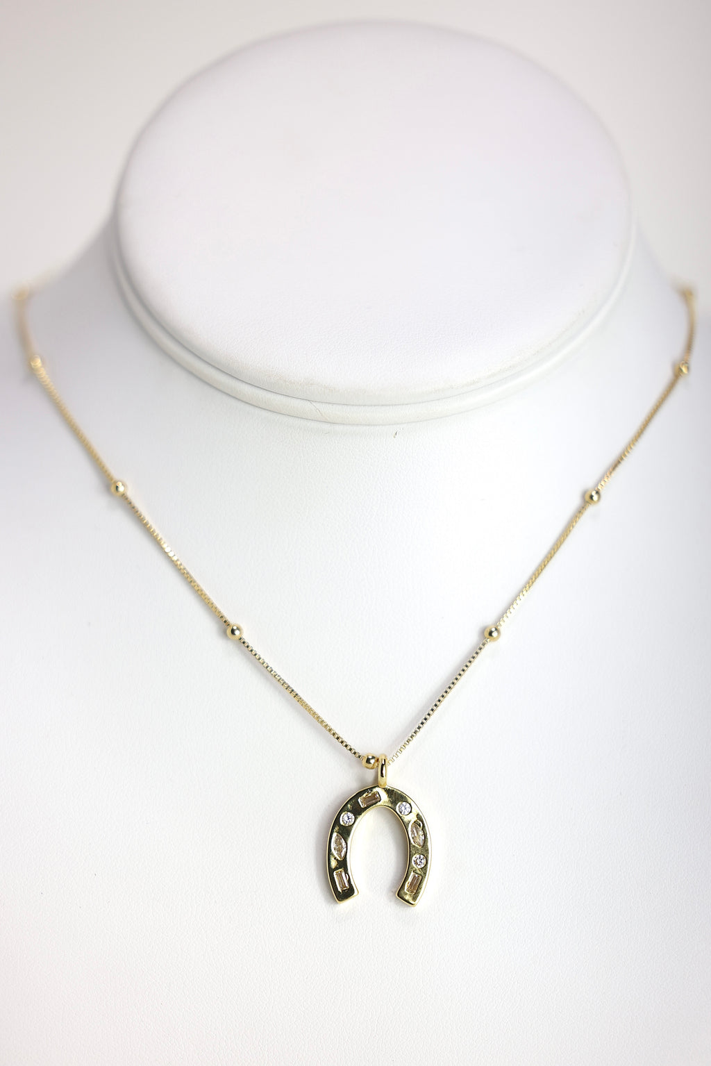 HORSESHOE Pendant 14K Gold Fill Necklace