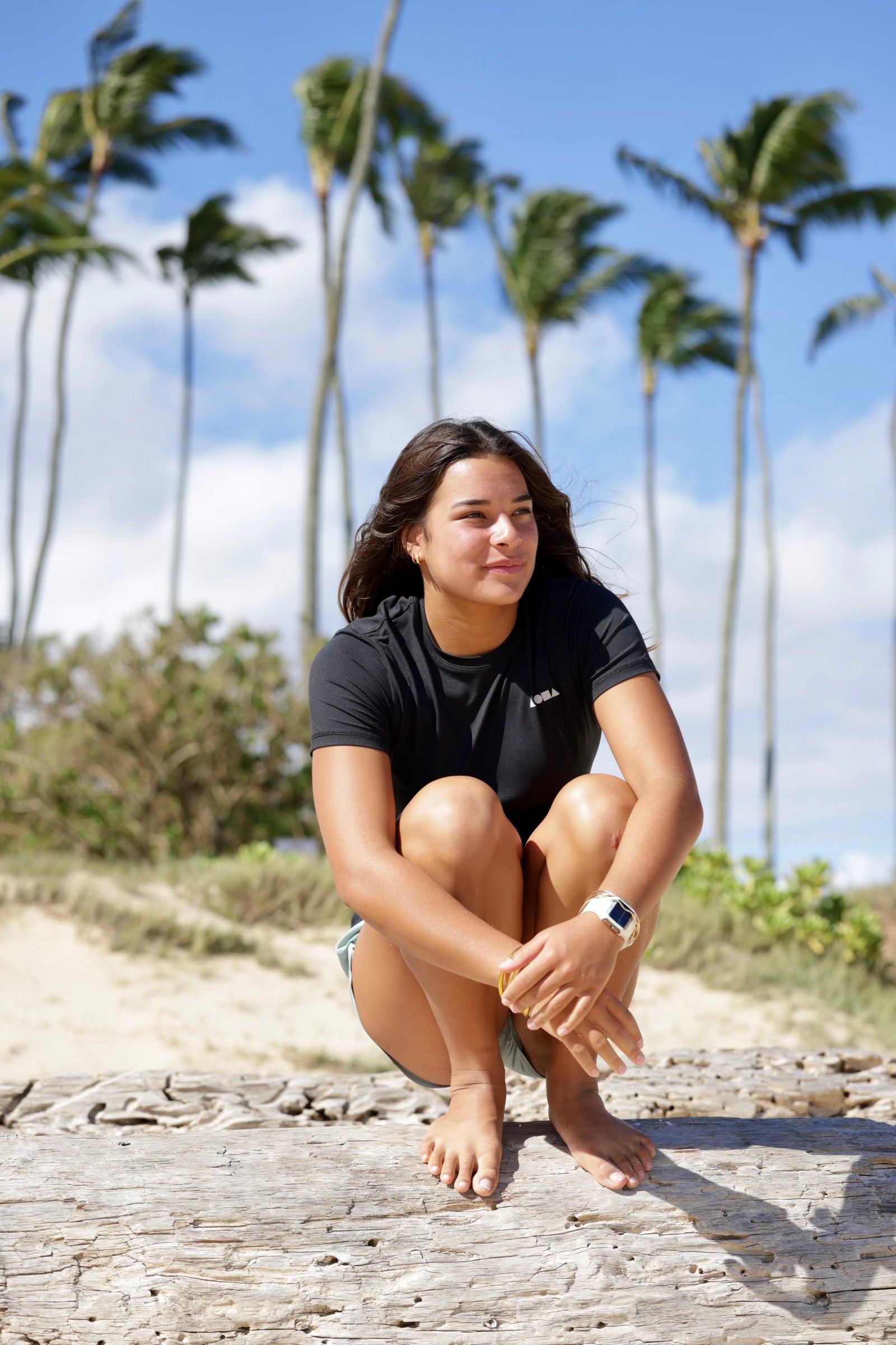 RAINA Black Performance UPF50 Sun Shirt