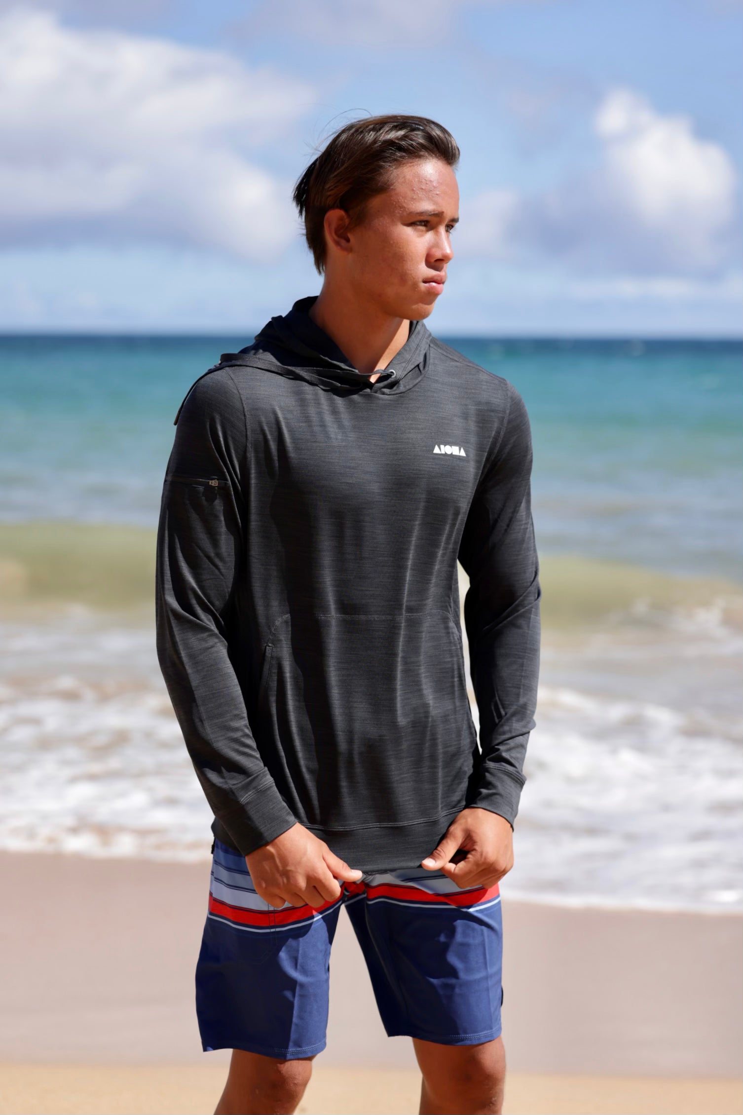 Island Daze Vault Youth Board Shorts Blue 27
