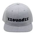 ZZoundZZ Grey on Black Flatbrim Snapback Hat