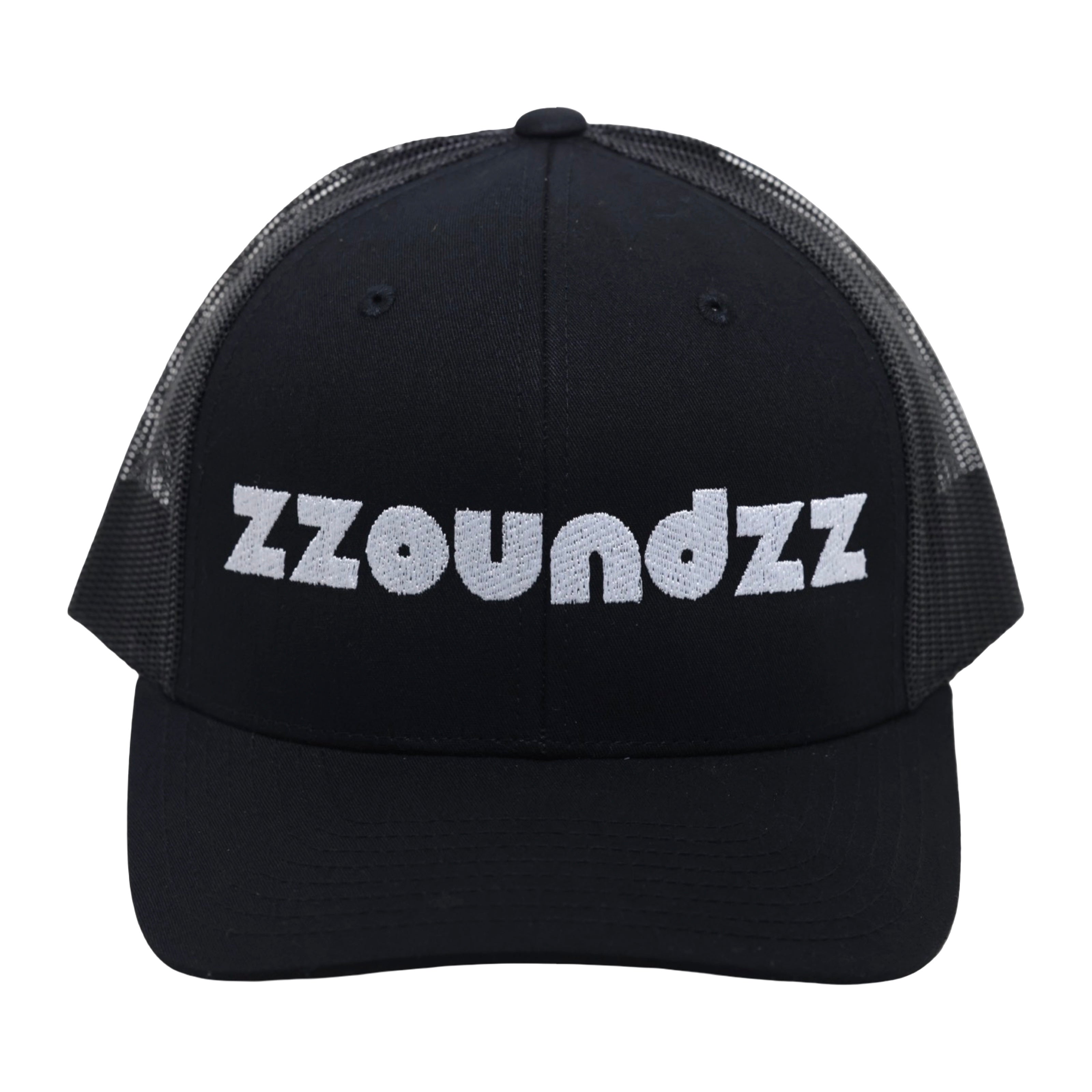 ZZoundZZ Black and White Curved brim Snapback Hat