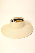 SANDY Woven Straw Visor Sun Hat