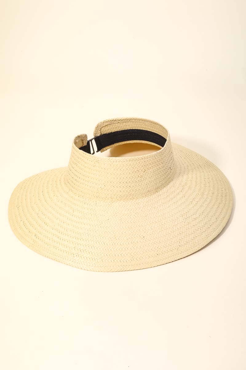 SANDY Woven Straw Visor Sun Hat