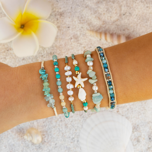 BEACHSIDE PEBBLE Sea Stone Bracelet