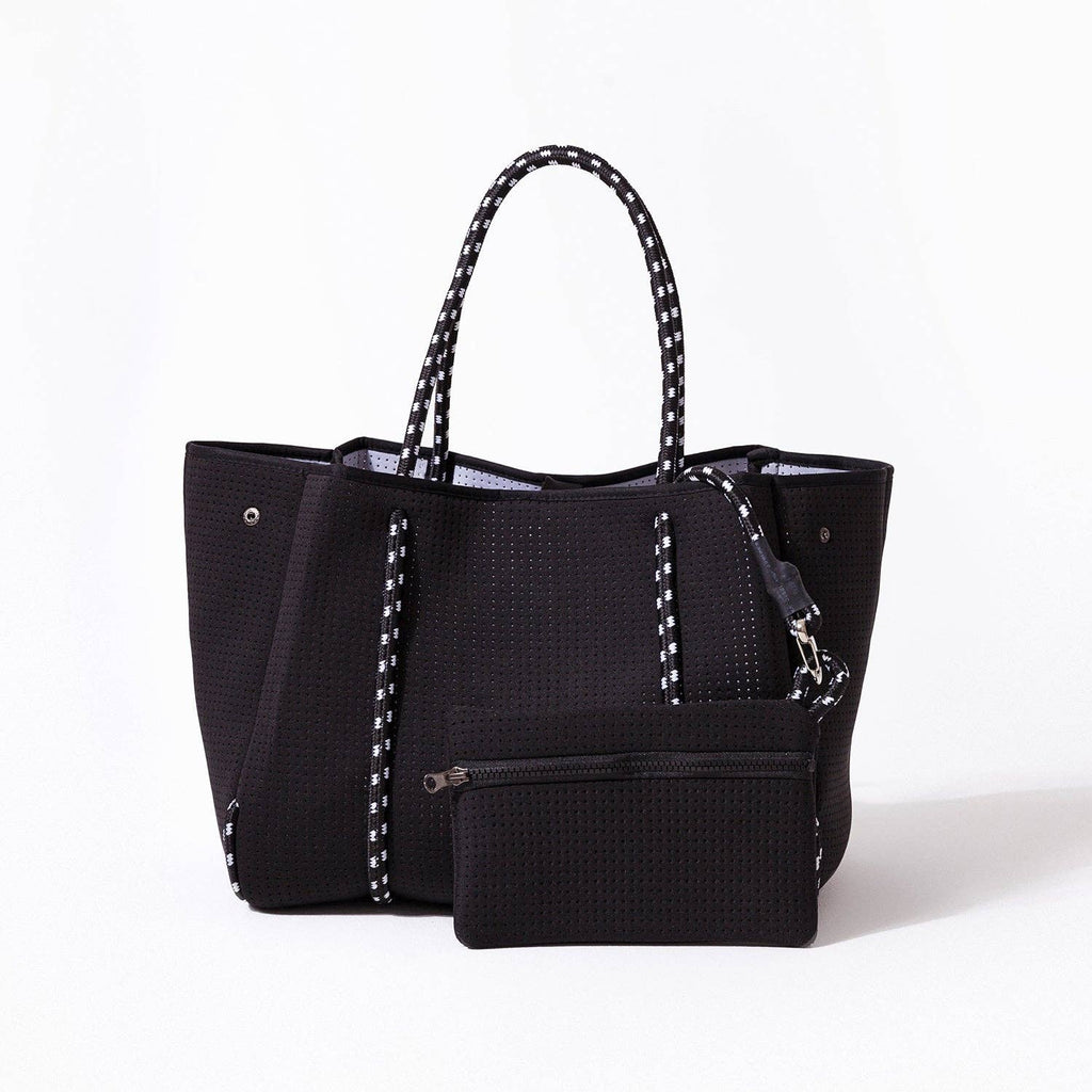 BLACK Basic Everyday Tote Bag | Neoprene & Waterproof