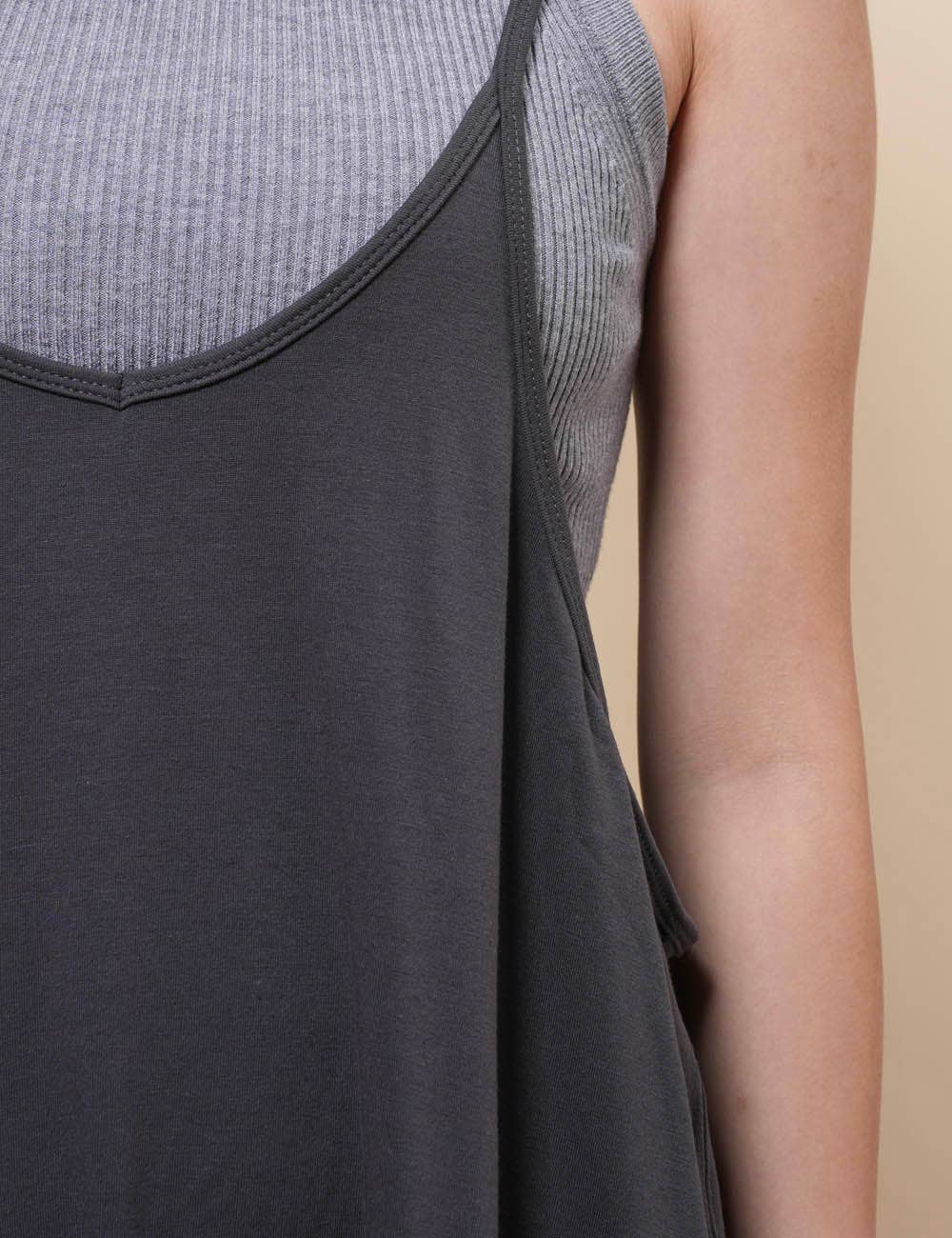 LANI Washed Black Sleeveless Jumpsuit