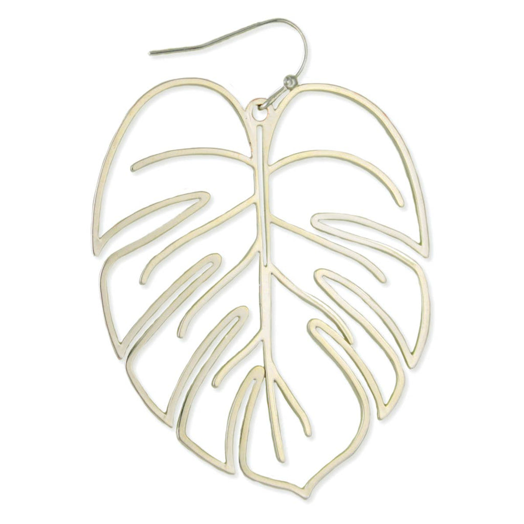 MONSTERA Leaf Cutout Earrings