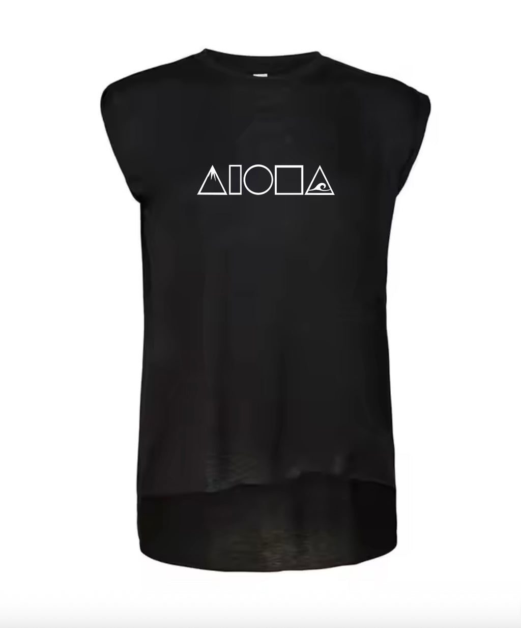 MAUKA TO MAKAI Black Flowy Tee