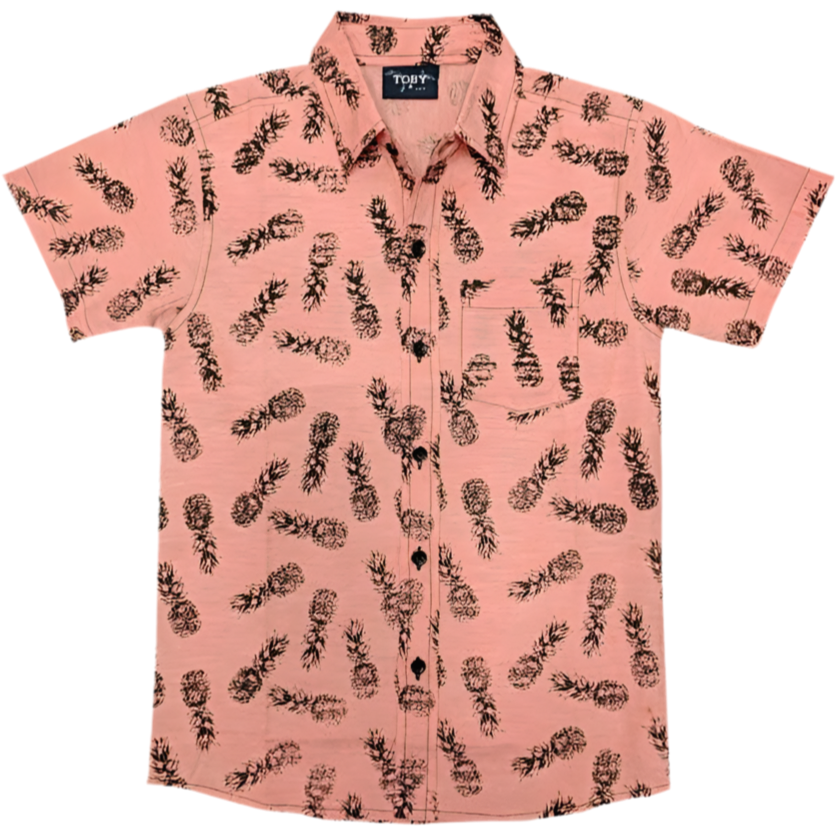 Hawaiian Pineapple Youth Aloha Shirt