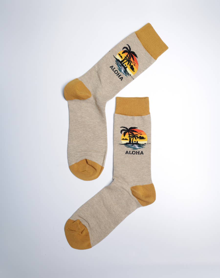ALOHA ISLAND Men's Crew Socks