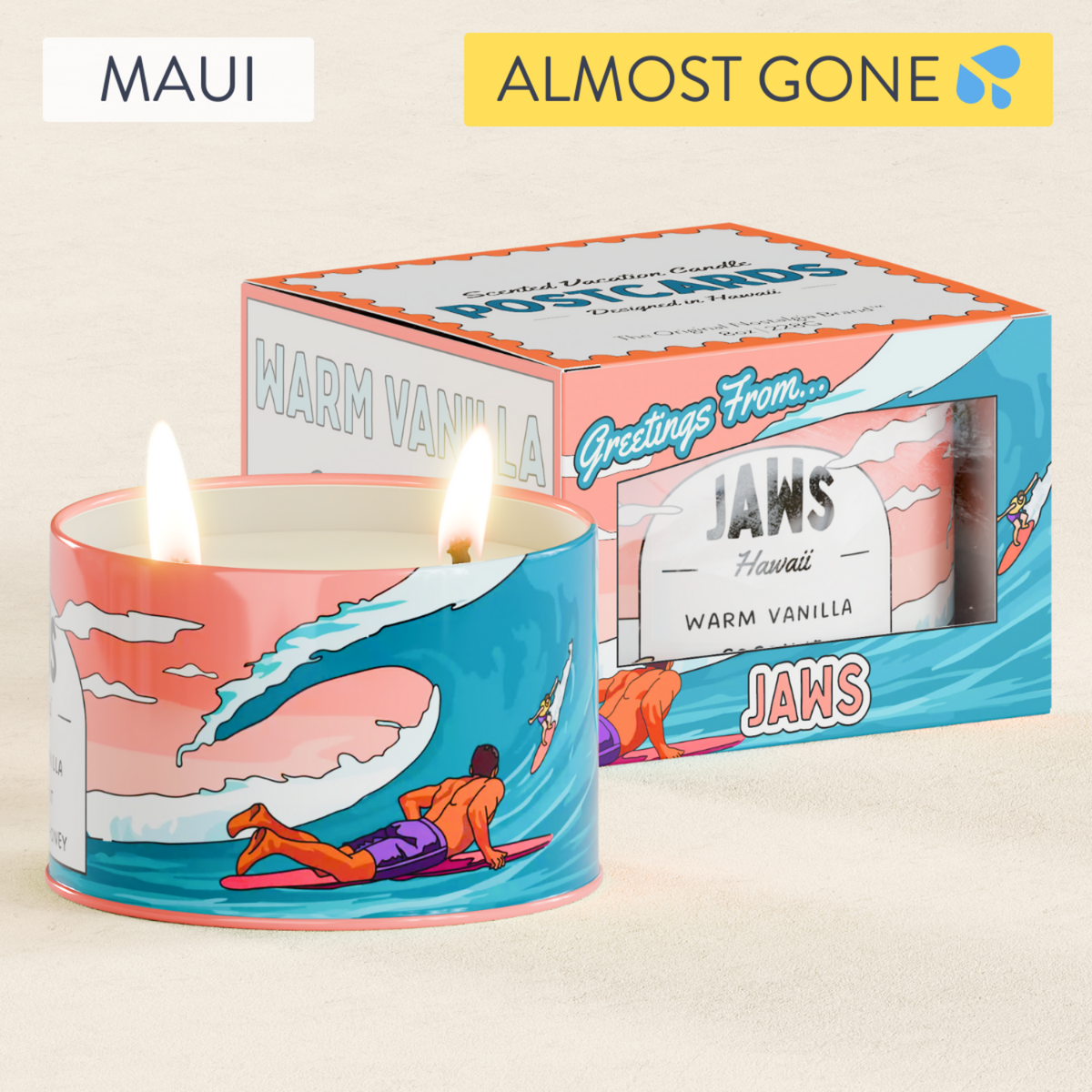 JAWS Scented Destination Candle | Vanilla, Coconut & Honey